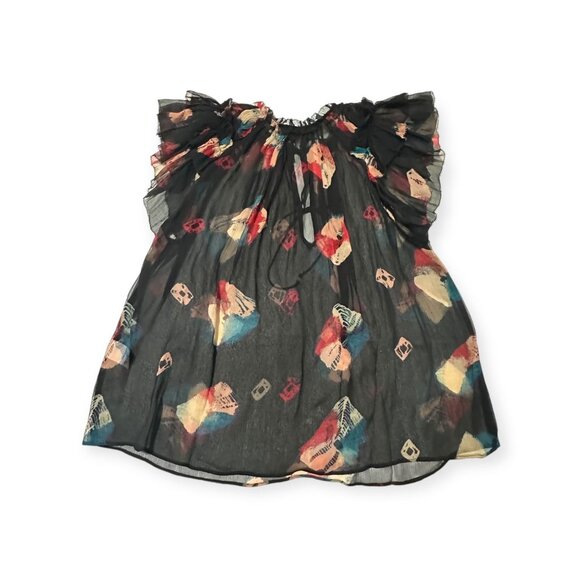 Ulla Johnson Marilyn Top in Nocturne, Silk Chiffon,  PF23 NWT Size 2 - Picture 8 of 15